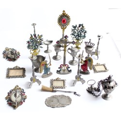 Miséző készlet antik ón gyermekjáték 20. század első fele